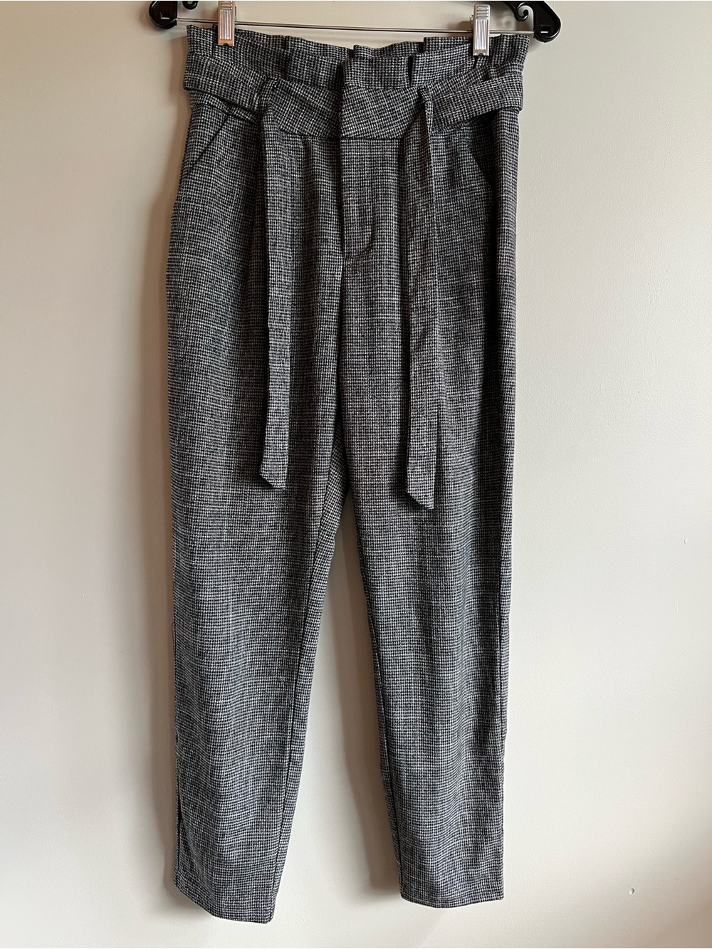 Vero Moda Houndstooth Paperbag Waist Tapered Pants Women’s US S/30